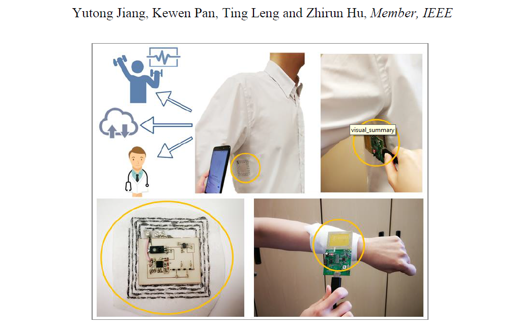 Smart Textile Integrated Wireless Powered Near Field Communication (NFC) Body Temperature and Sweat Sensing System