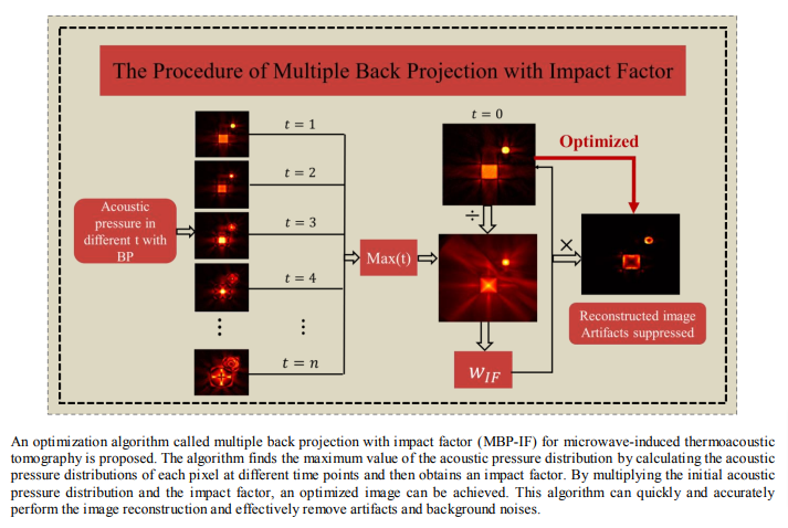 Multiple Back Projection with Impact Factor Algorithm based on Circular Scanning for Microwave-Induced Thermoacoustic Tomography