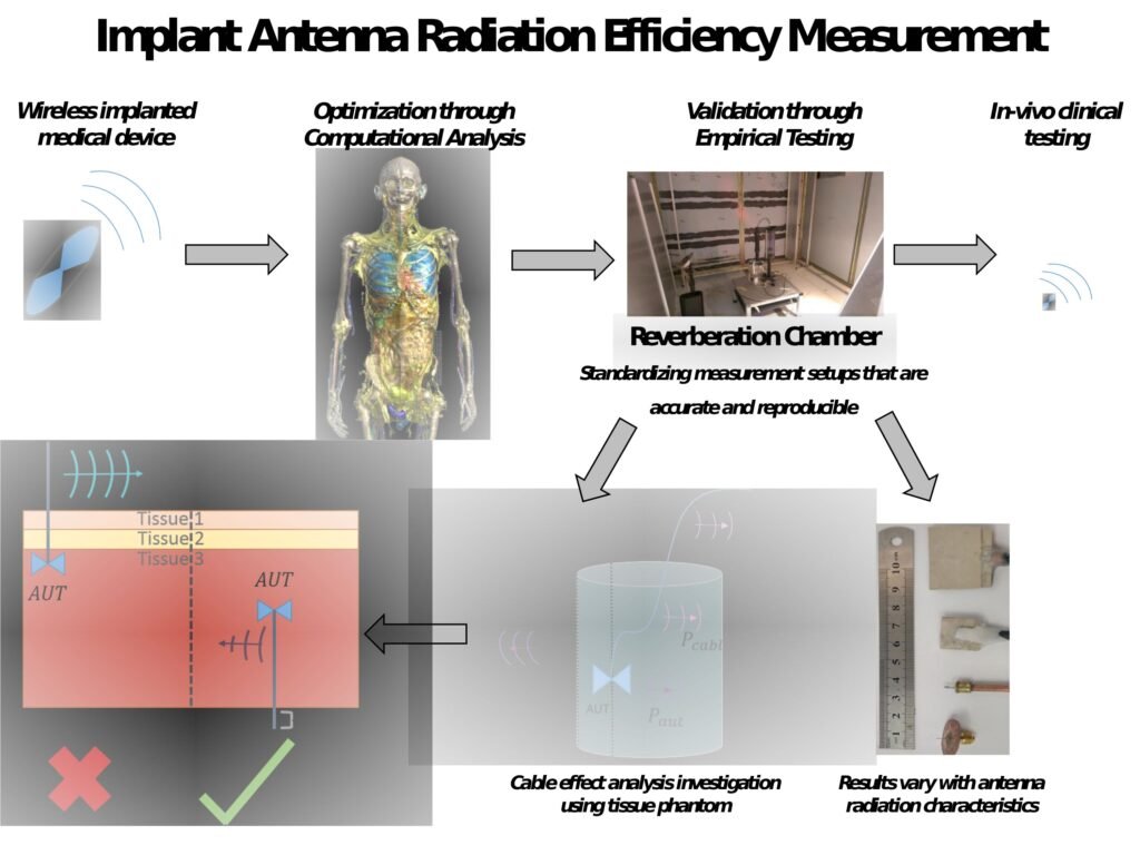 Measurement of Deep Tissue Implanted Antenna Efficiency Using a Reverberation Chamber
